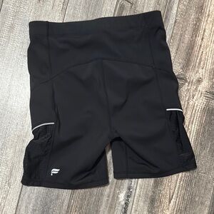 Black Athletic Biker Shorts with Fabletics Logo. Like New!